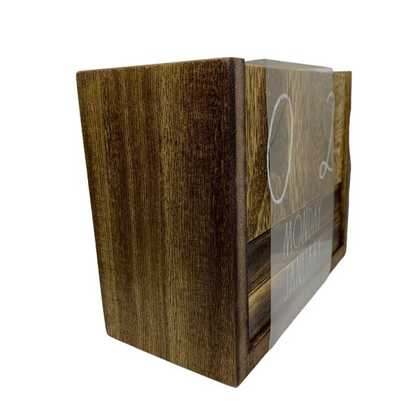 RAE DUNN NWT Perpetual Calendar Wooden Blocks - Picture 2 of 4